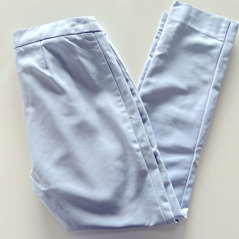 Powder blue cropped pants from Le Château